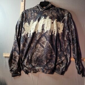 Saint Michael Camo Hoodie Mens Large Real Tree Camo Graphic Pullover Japan Made